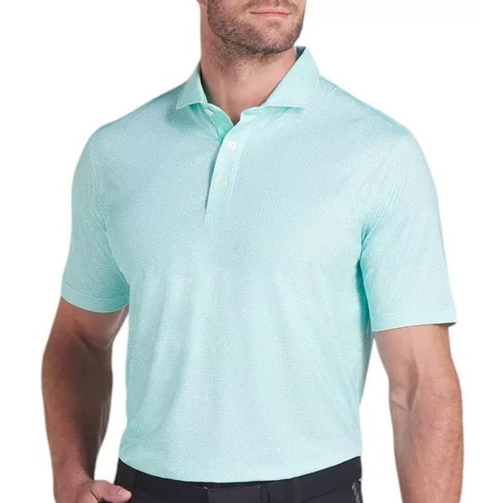 Puma Man's Size L - MATTR Tile Golf Polo - Color Aquatic/White Glow MSRP $ 75